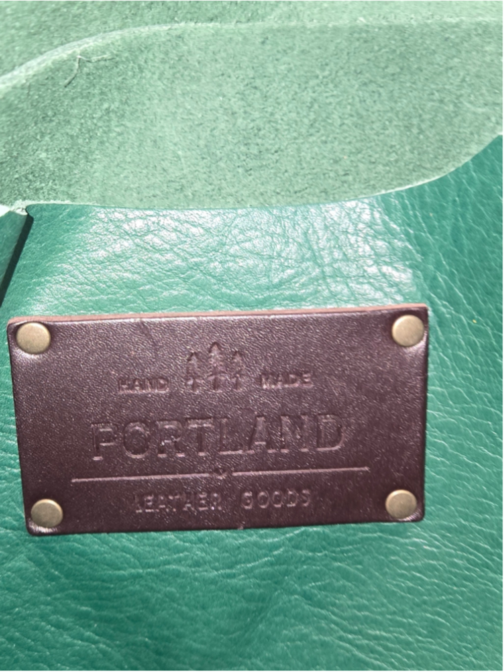 Women's Portland Leather Goods Classic Tote Bag Bacalar Green Small - Picture 6 of 11